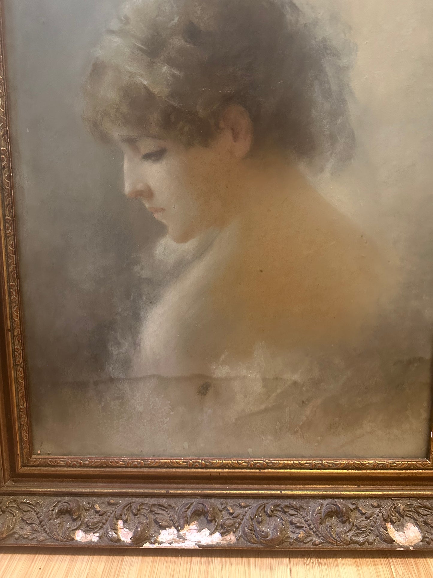 Antique Pastel Portrait of a Woman