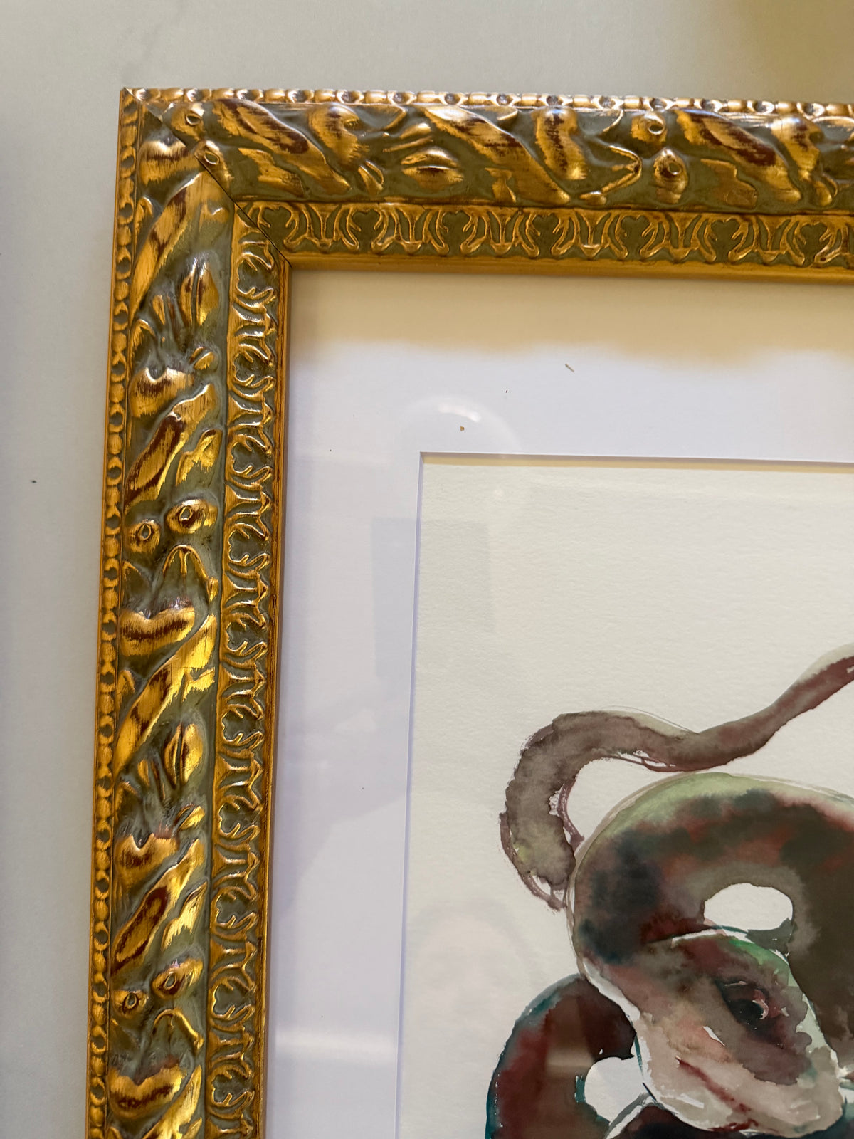 Snake Watercolor by Suren Nersisyan