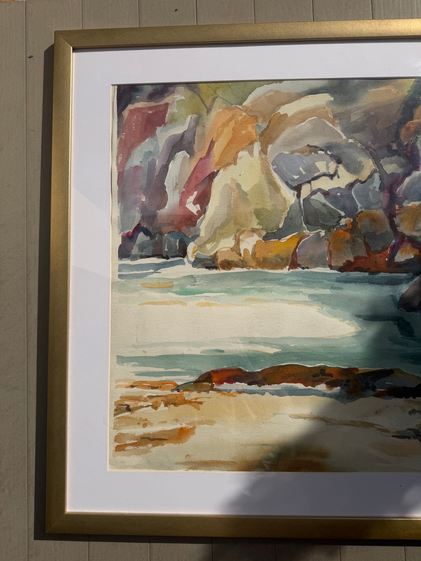 Rocky Coast Water Color