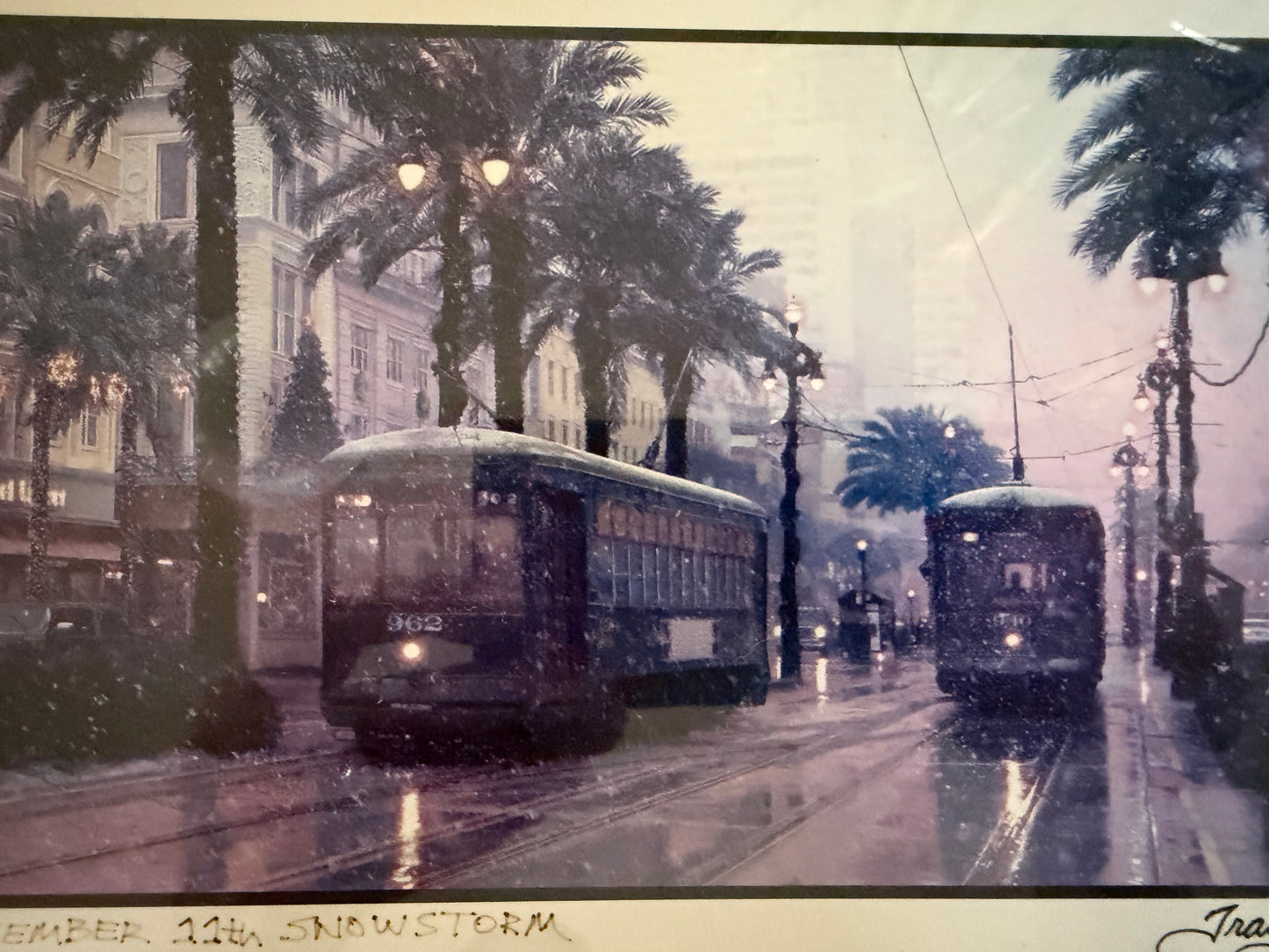 Streetcar in Snowstorm by Tracy Smith (1956-2012), signed