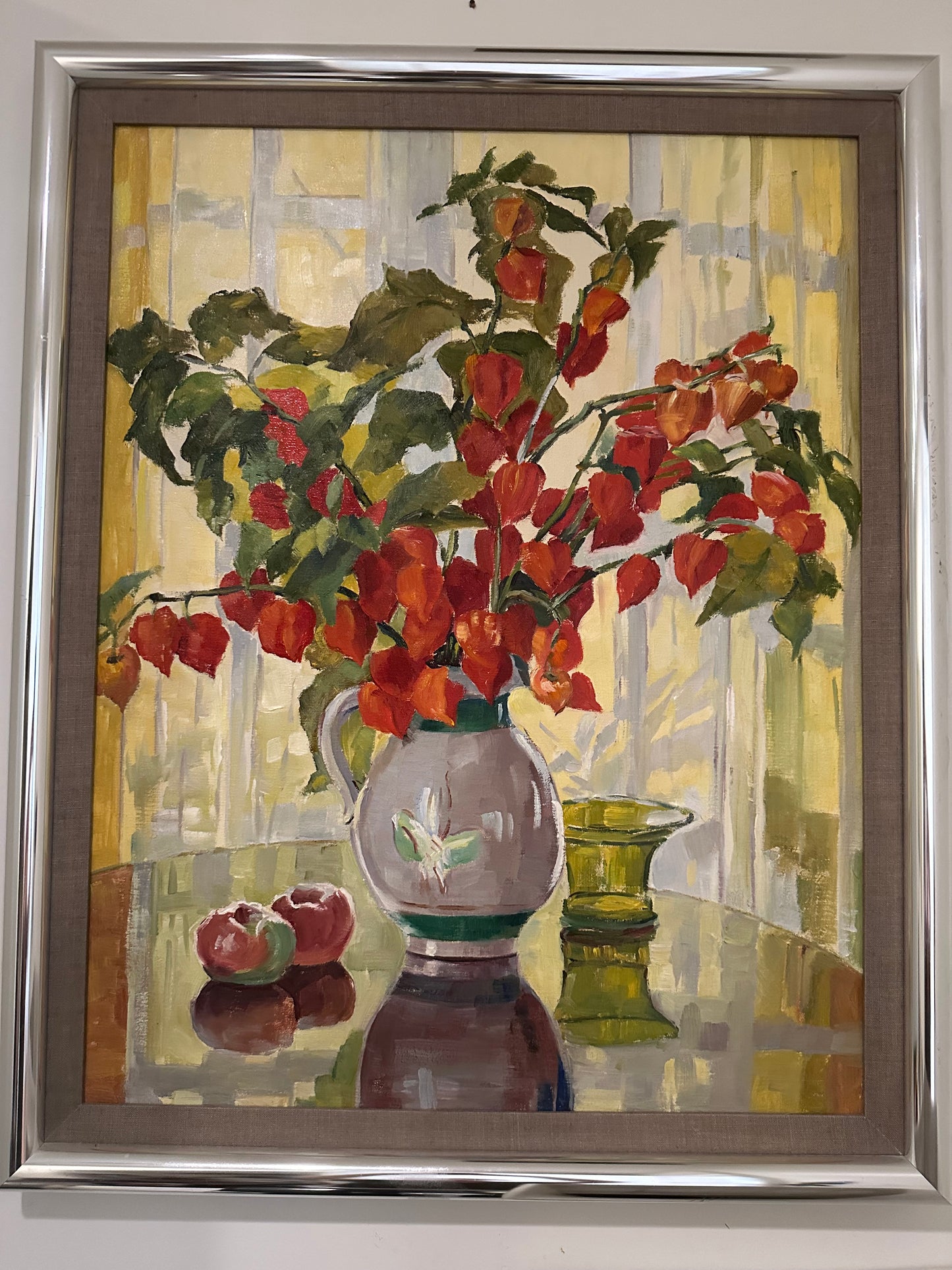 American School Still Life Of Flowers