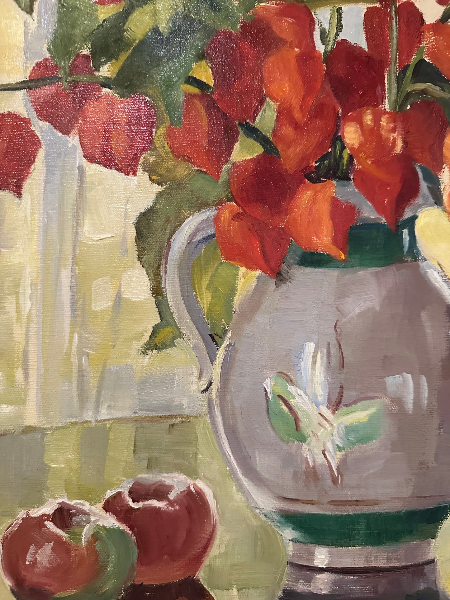 American School Still Life Of Flowers