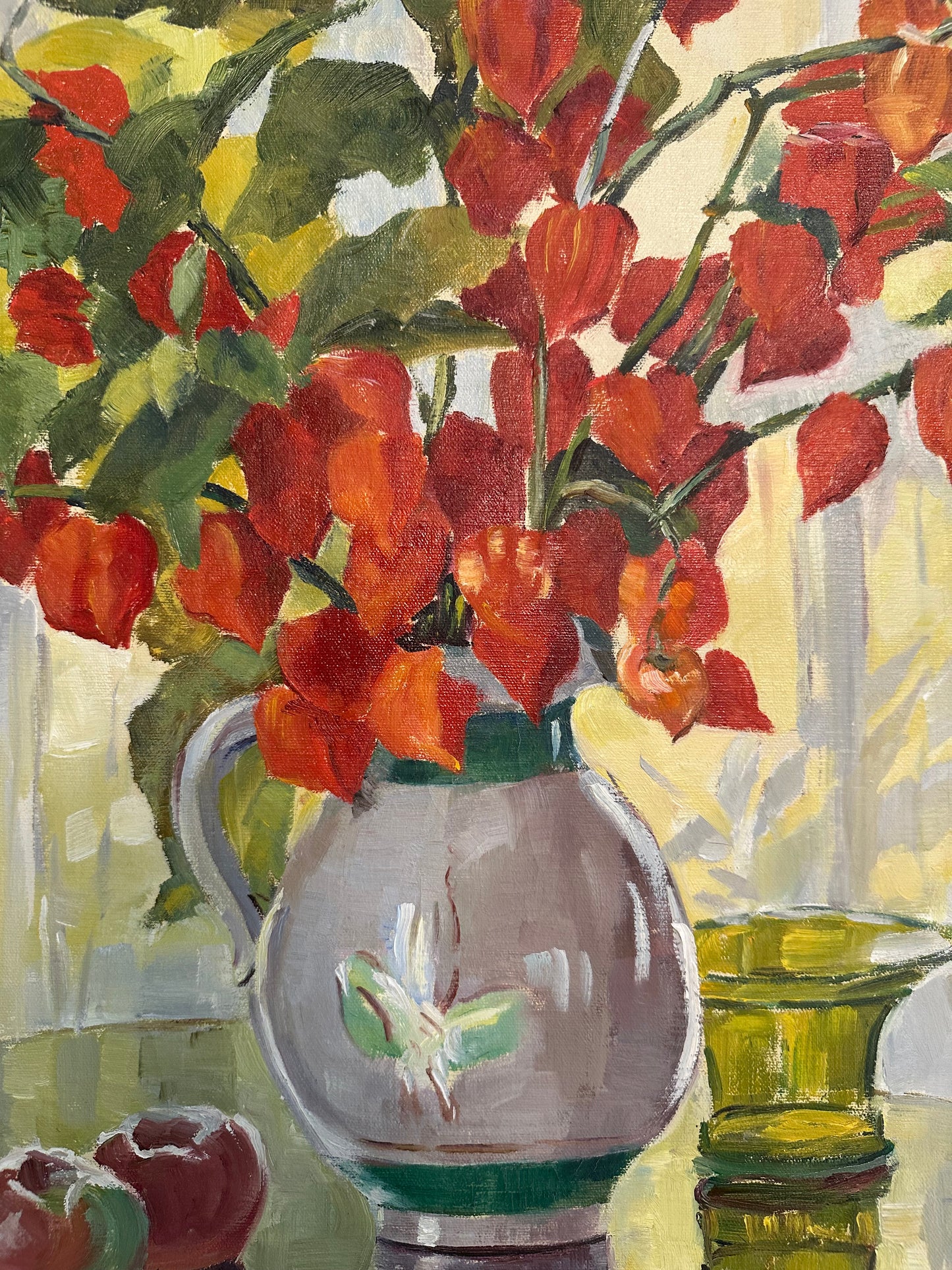 American School Still Life Of Flowers