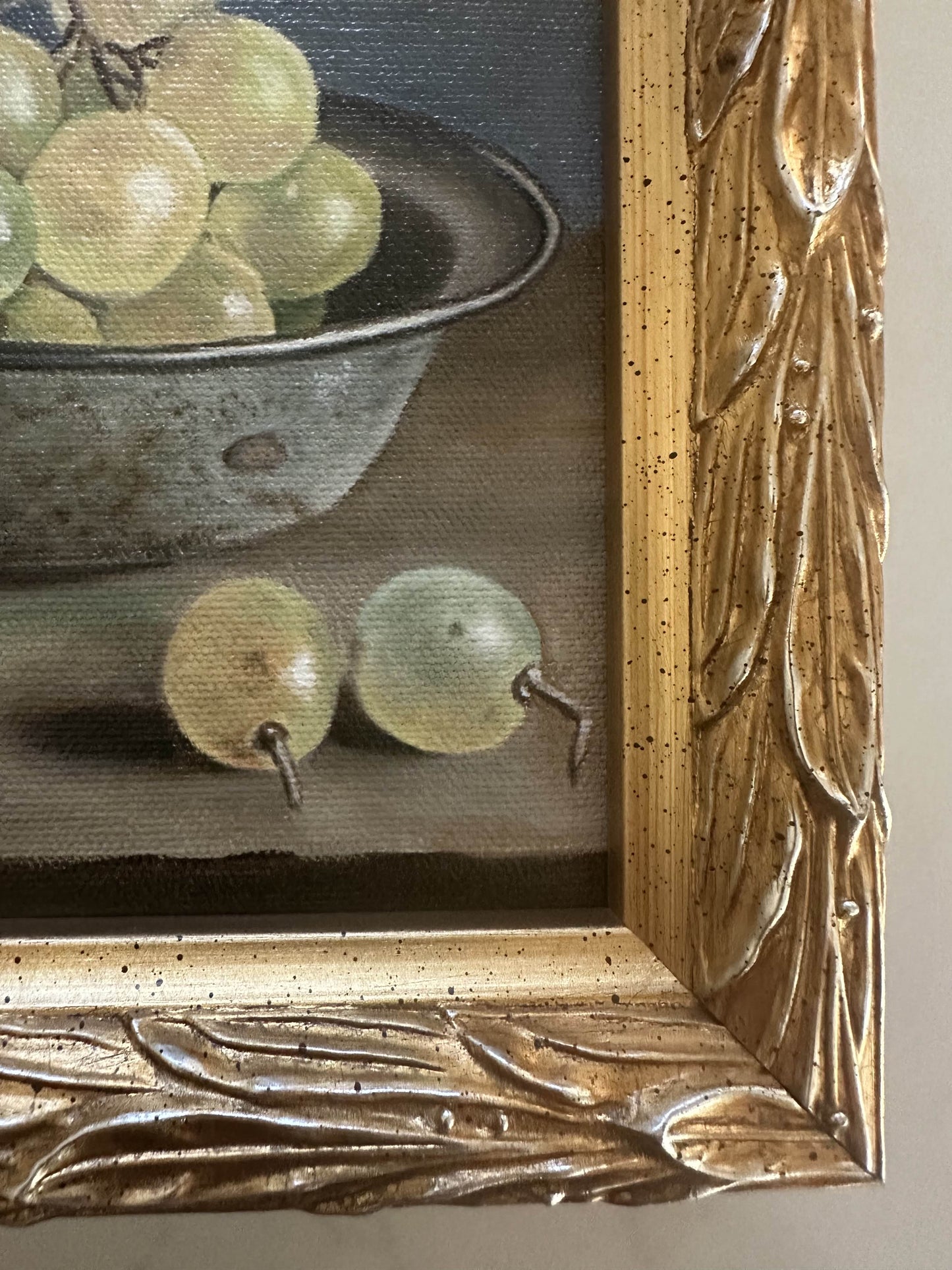 Grapes in a Bowl Still Life by Alix Graffagnino (1948-2025)