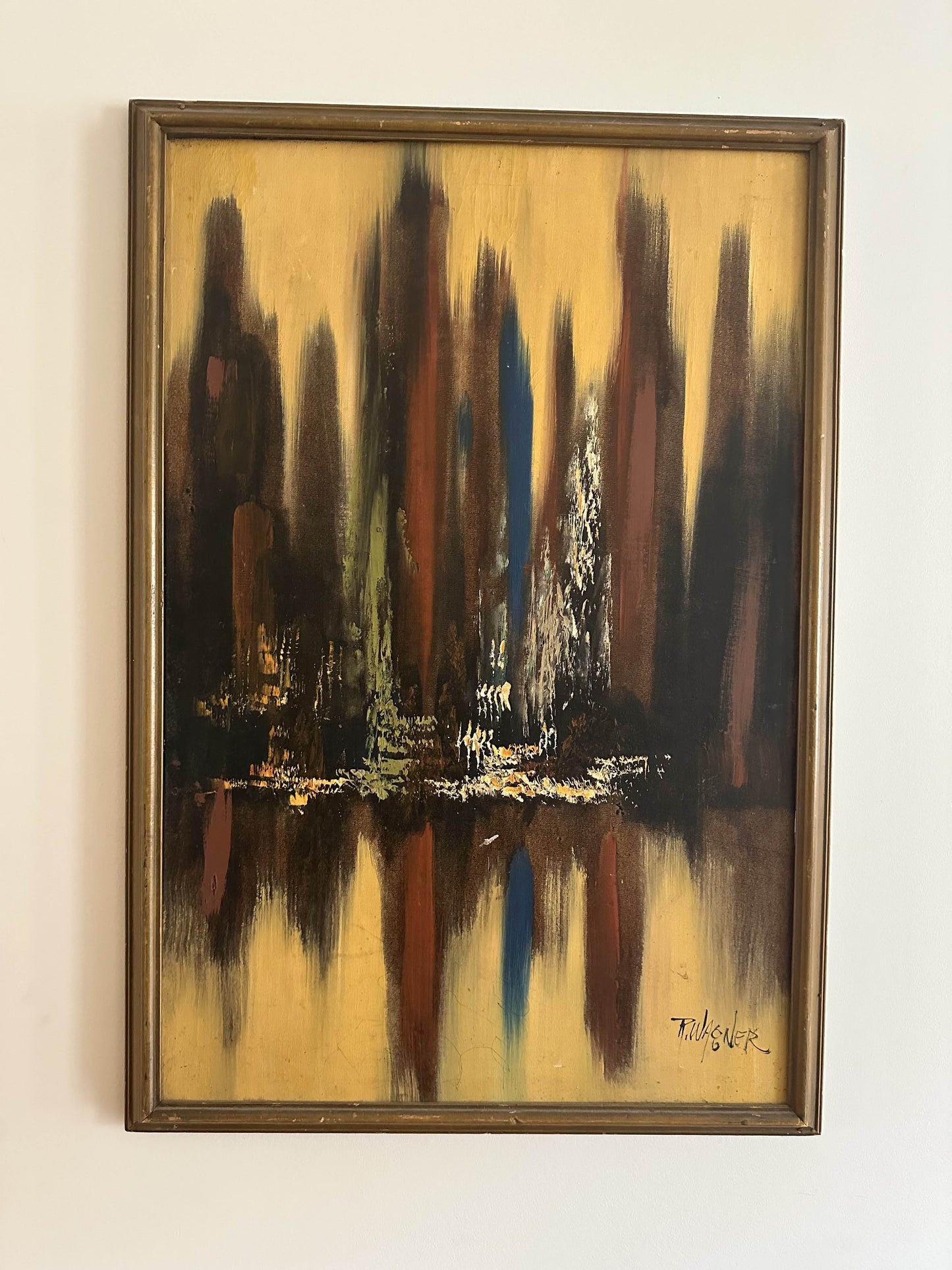 Mid-Century Abstract by Signed R. Wagner