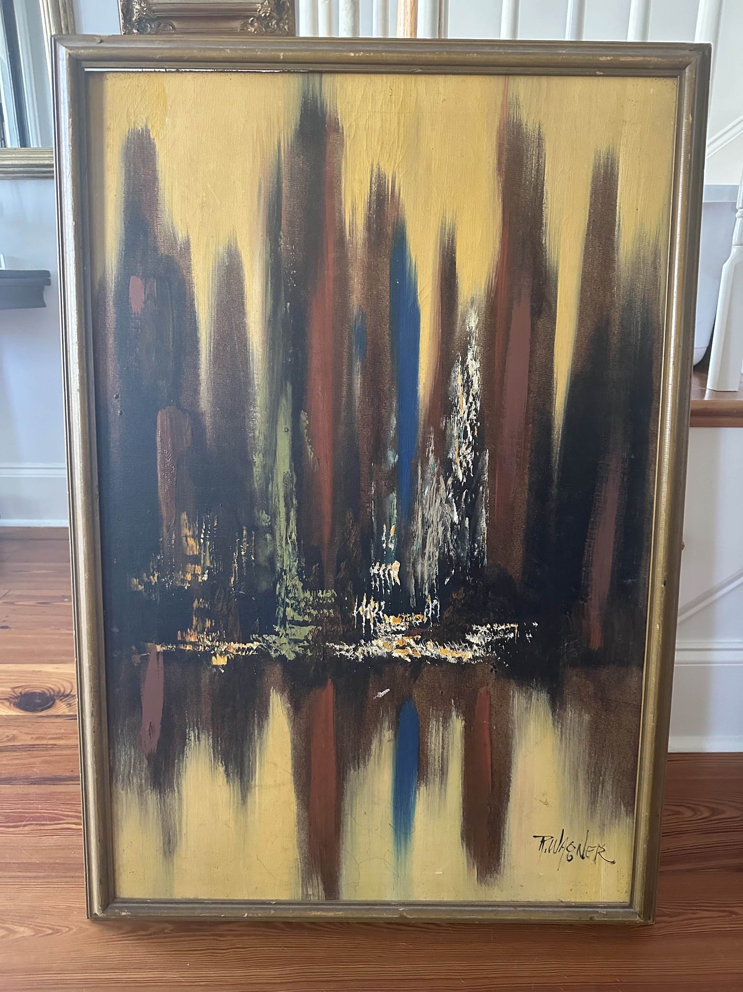Mid-Century Abstract by Signed R. Wagner