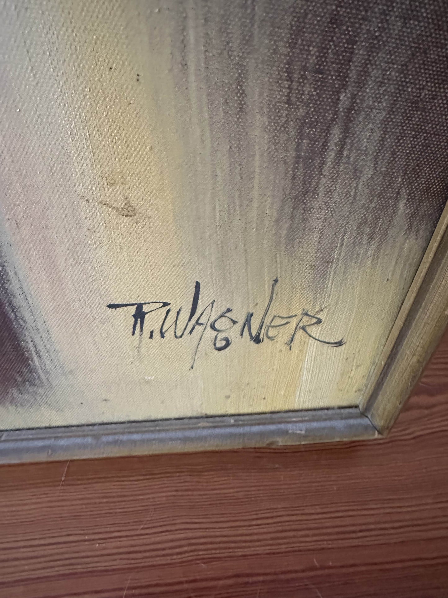 Mid-Century Abstract by Signed R. Wagner