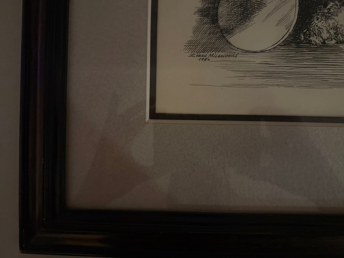 1980 Etching by Serbian Artist Zoran Miladinović