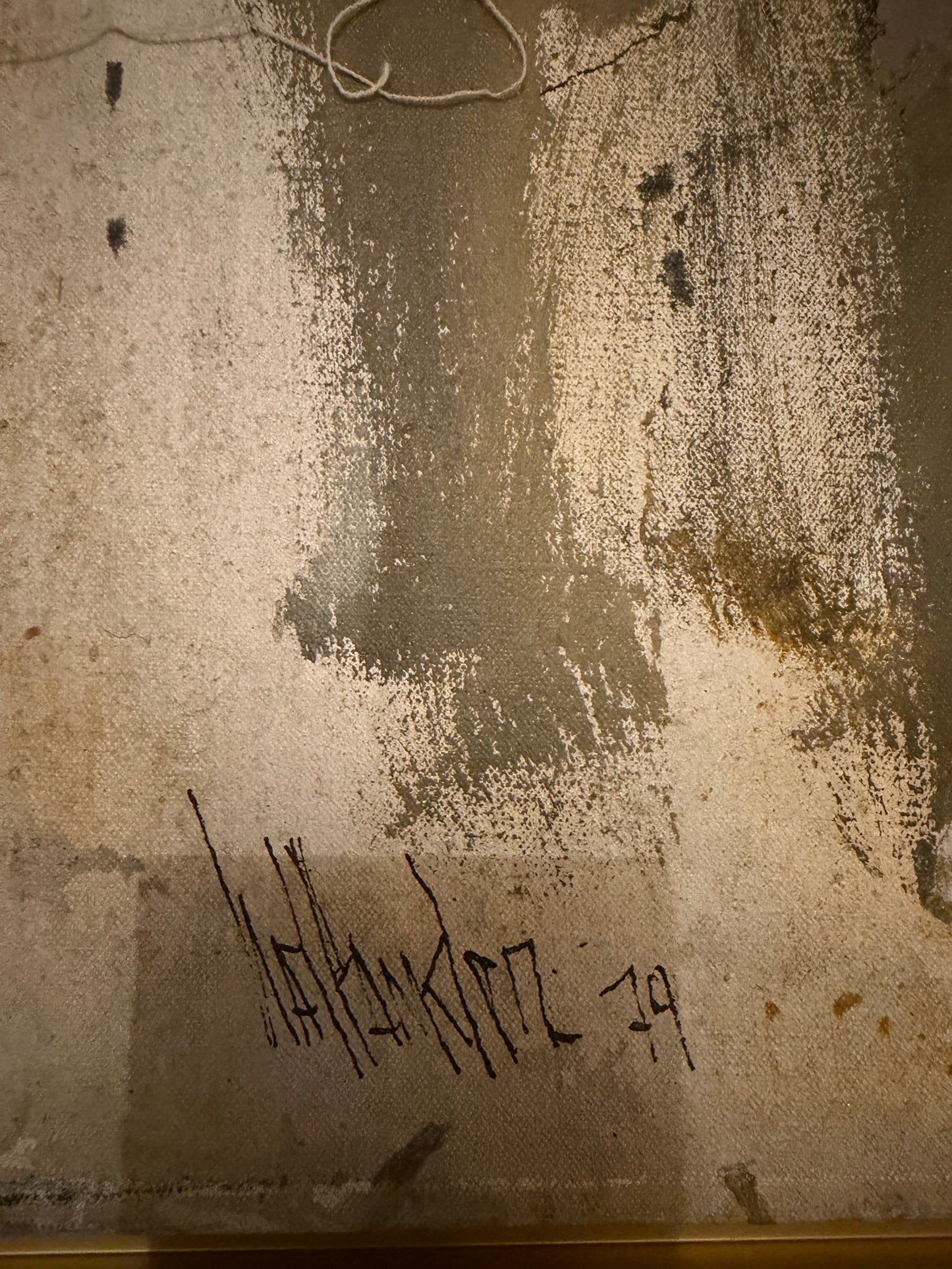 Abstract in Beige and Ochre by W. Hankler