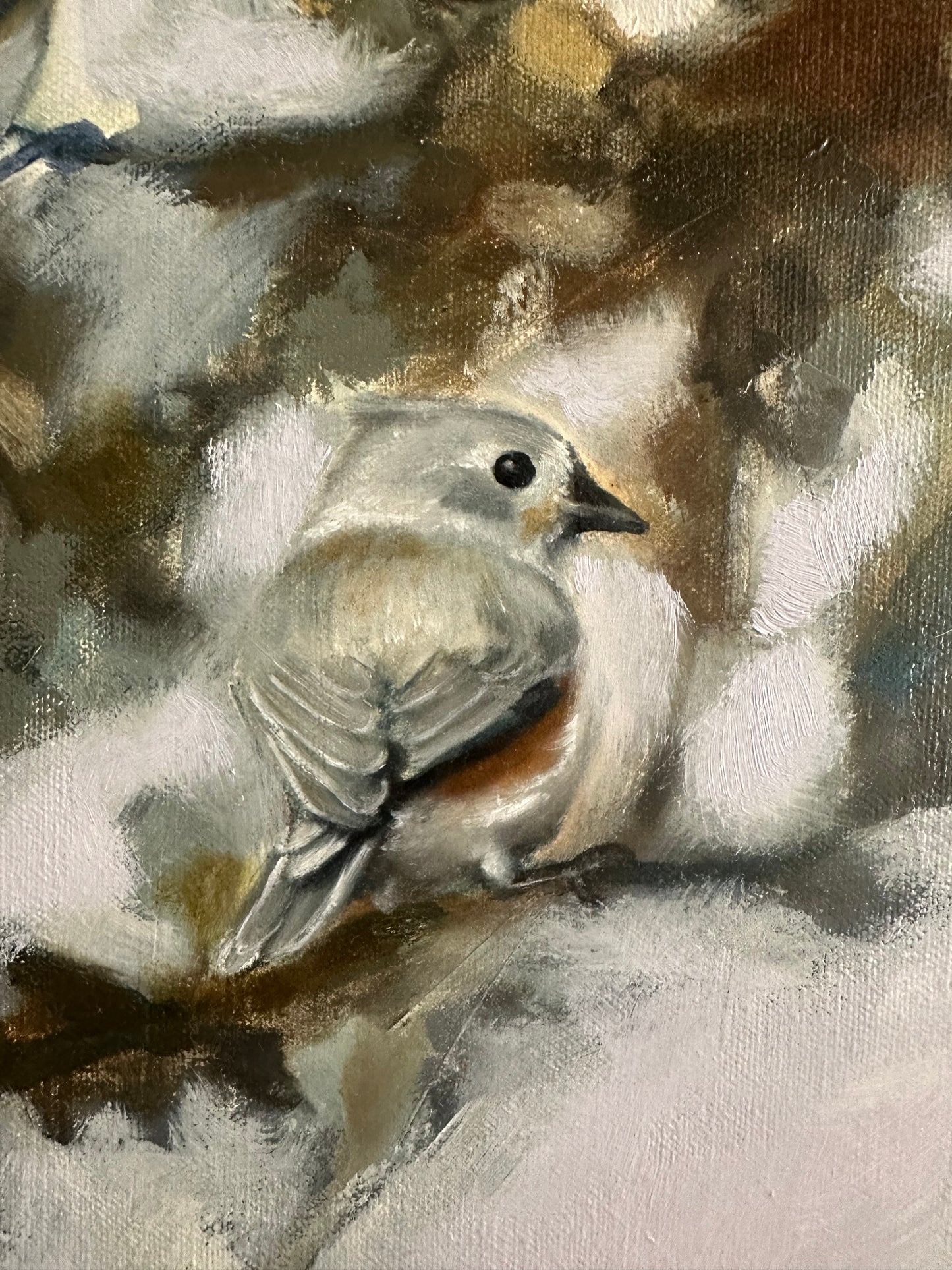 Birds on a Snowy Tree by Milo Stephens