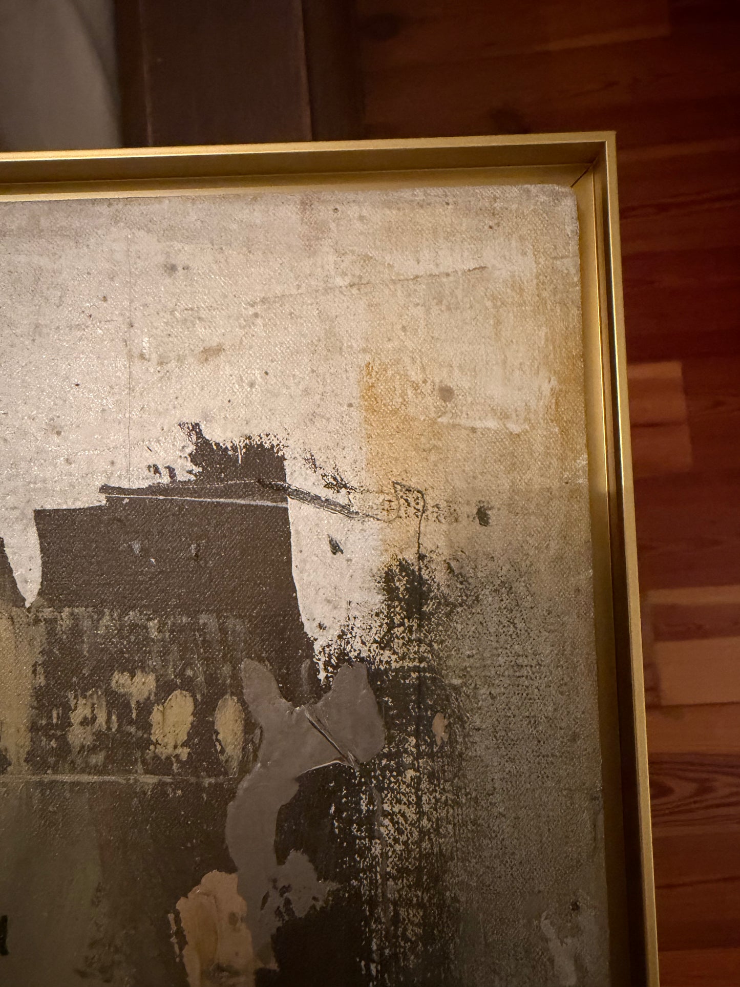 Abstract in Beige and Ochre by W. Hankler