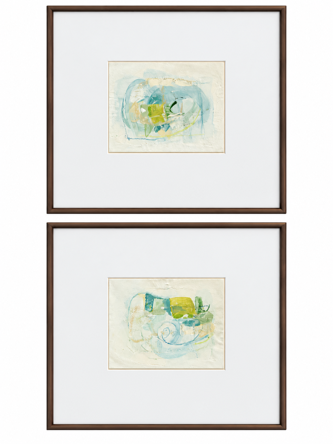 Four Blue Abstracts by Andree Hunter