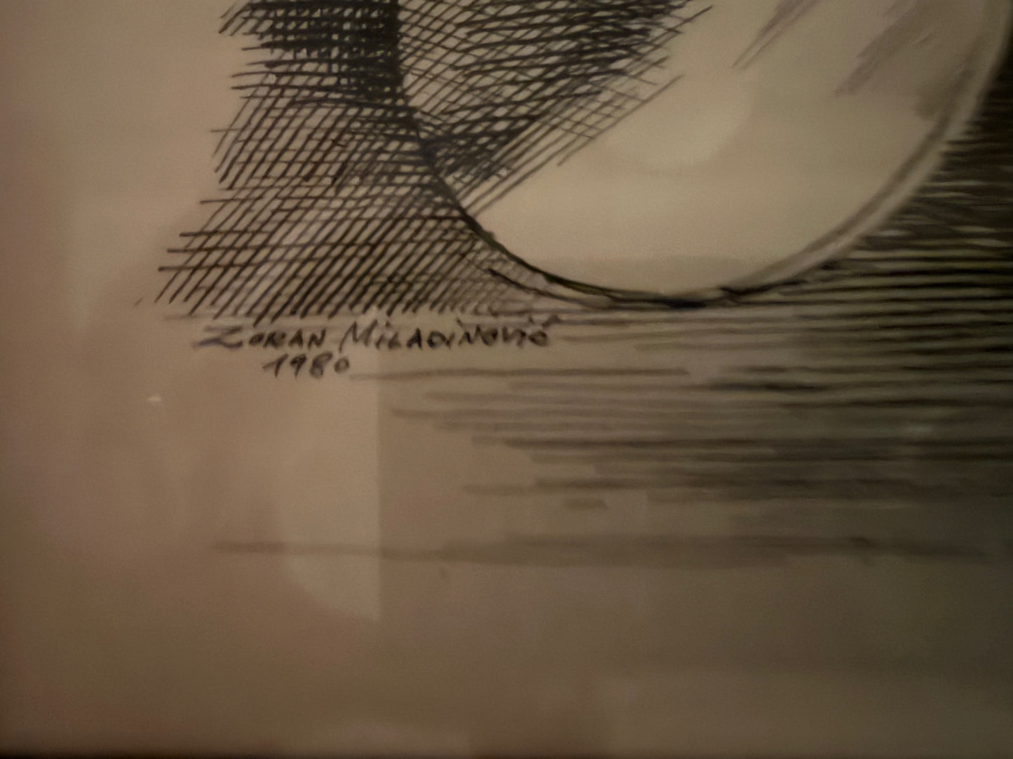 1980 Etching by Serbian Artist Zoran Miladinović