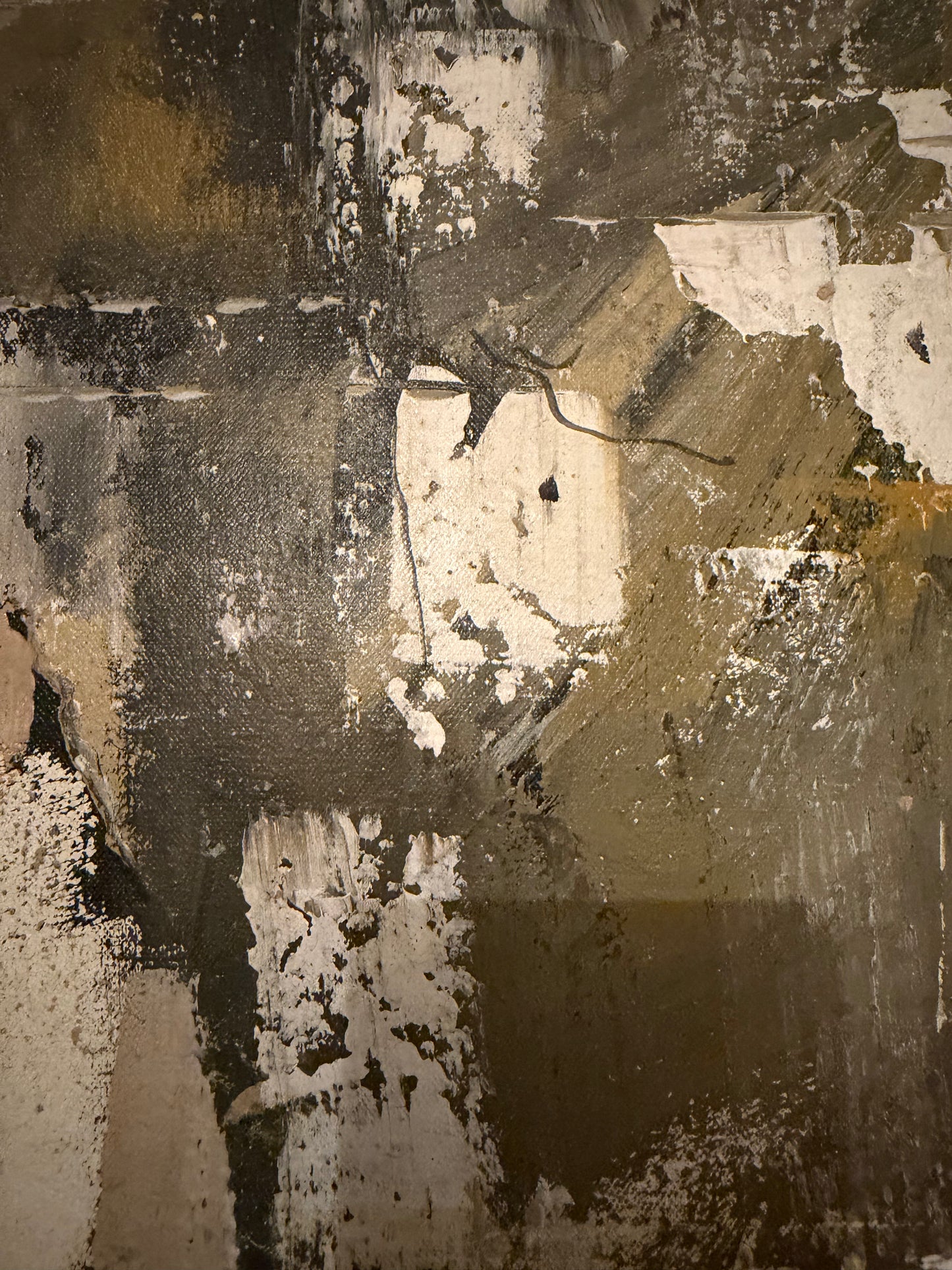 Abstract in Beige and Ochre by W. Hankler