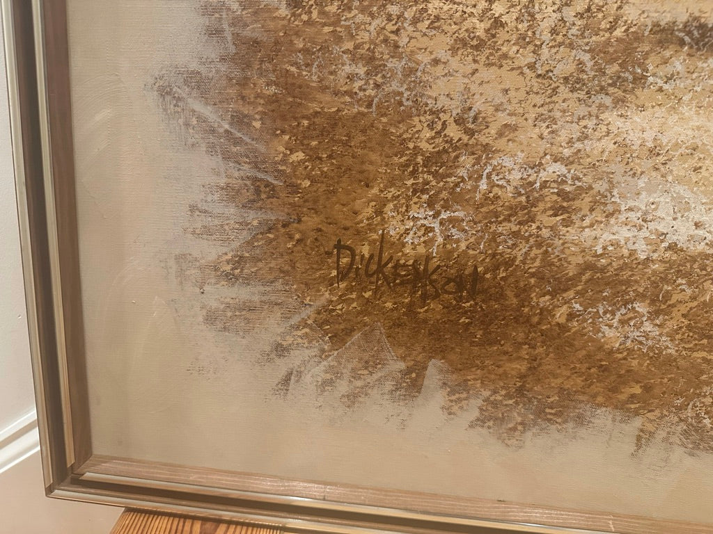 Vintage Mid-century Oil Painting of Seashells by Dickenson.