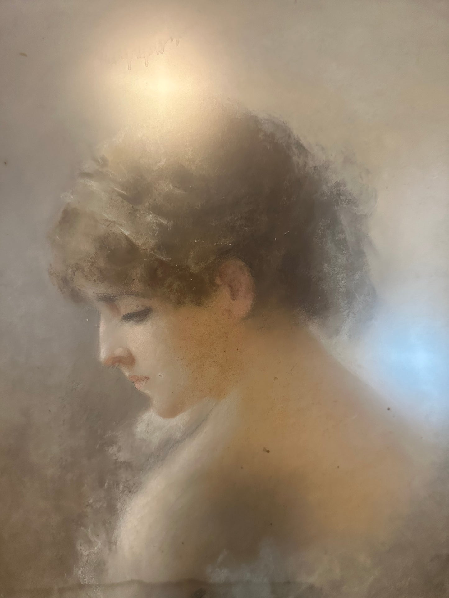 Antique Pastel Portrait of a Woman