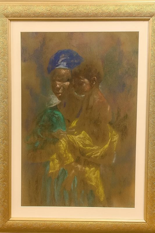 Pastel Perfection: Mother and Child