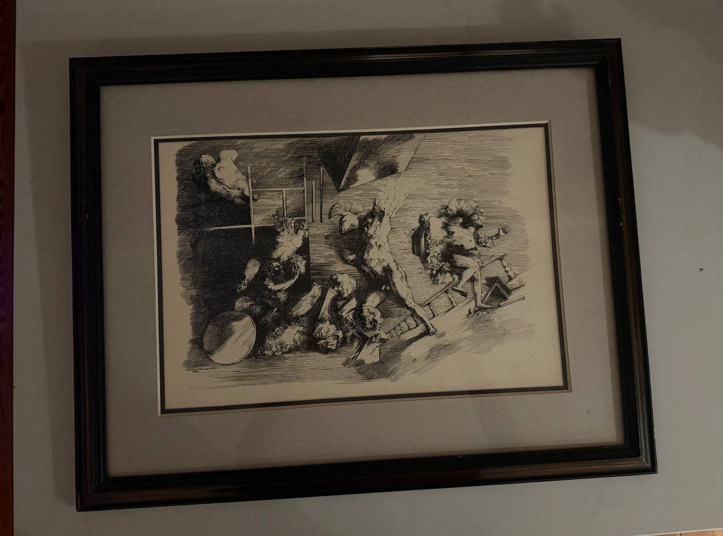 1980 Etching by Serbian Artist Zoran Miladinović