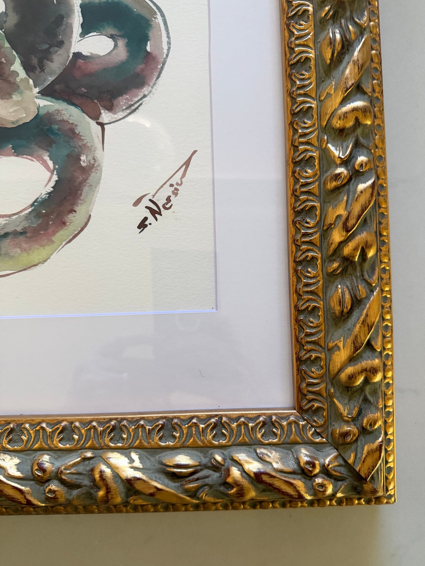 Snake Watercolor by Suren Nersisyan