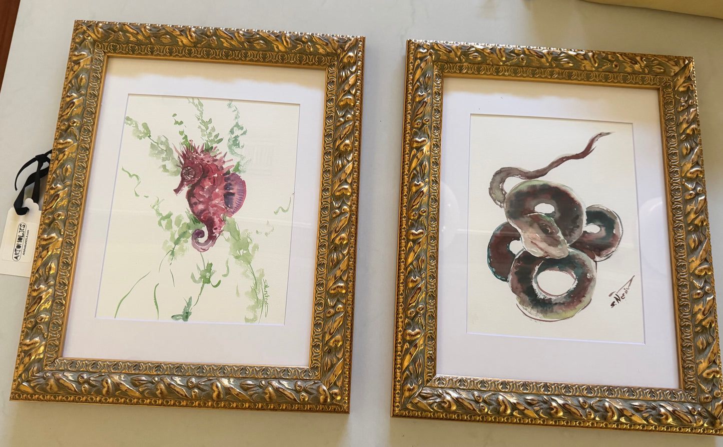 Snake Watercolor by Suren Nersisyan