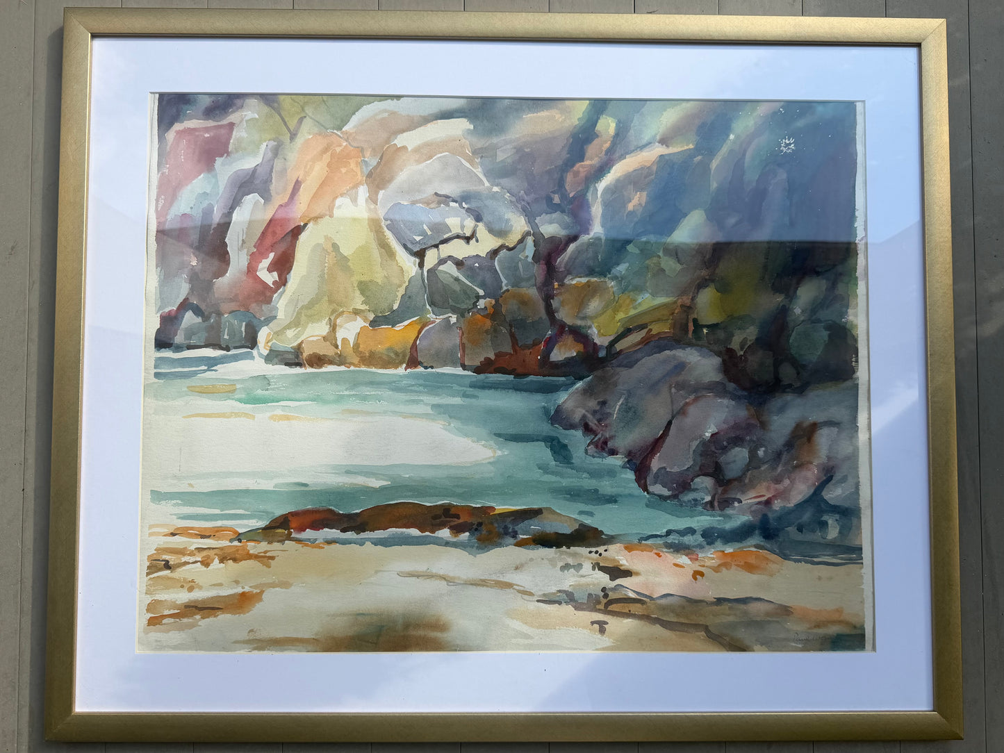 Rocky Coast Water Color