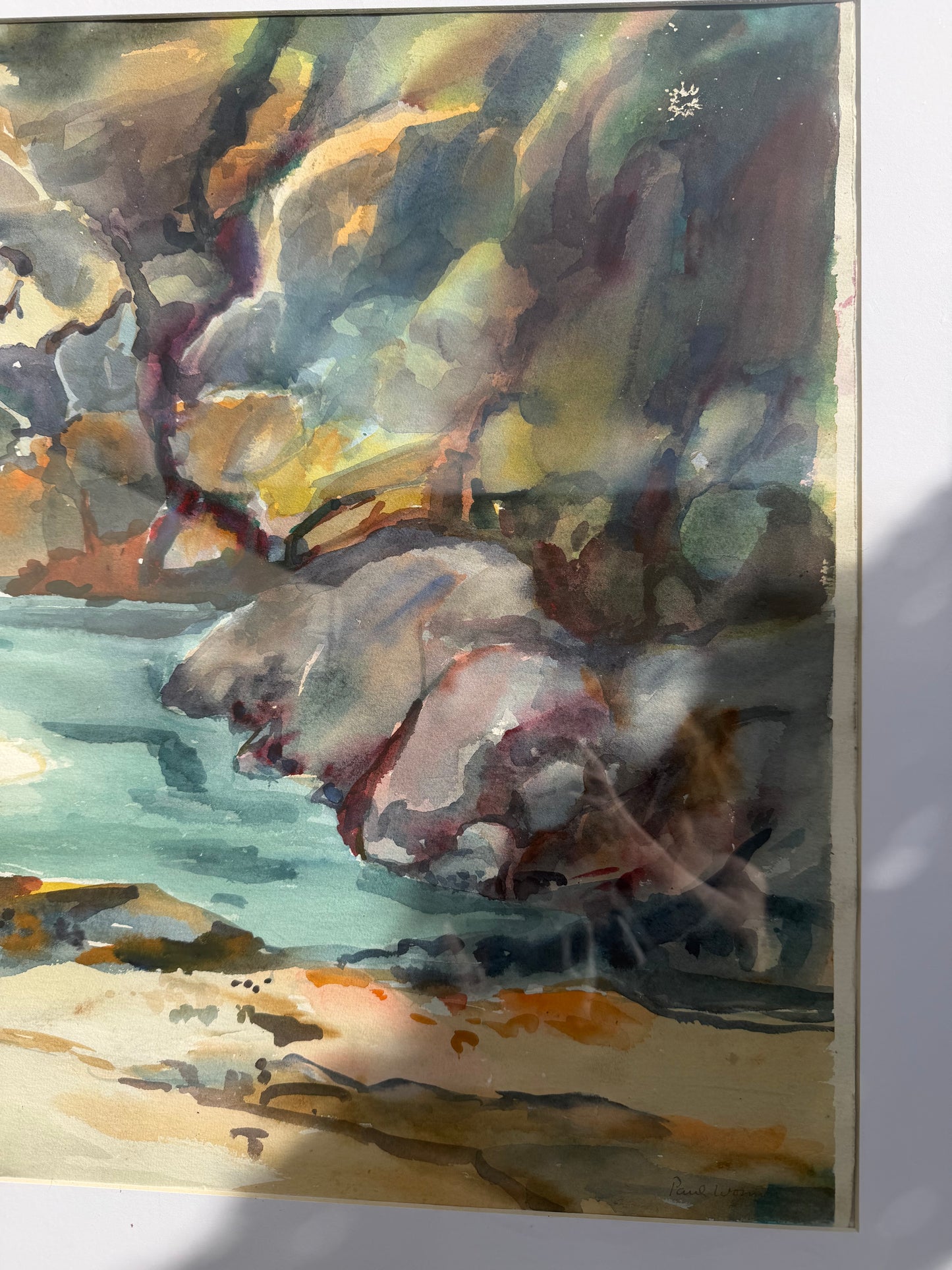 Rocky Coast Water Color