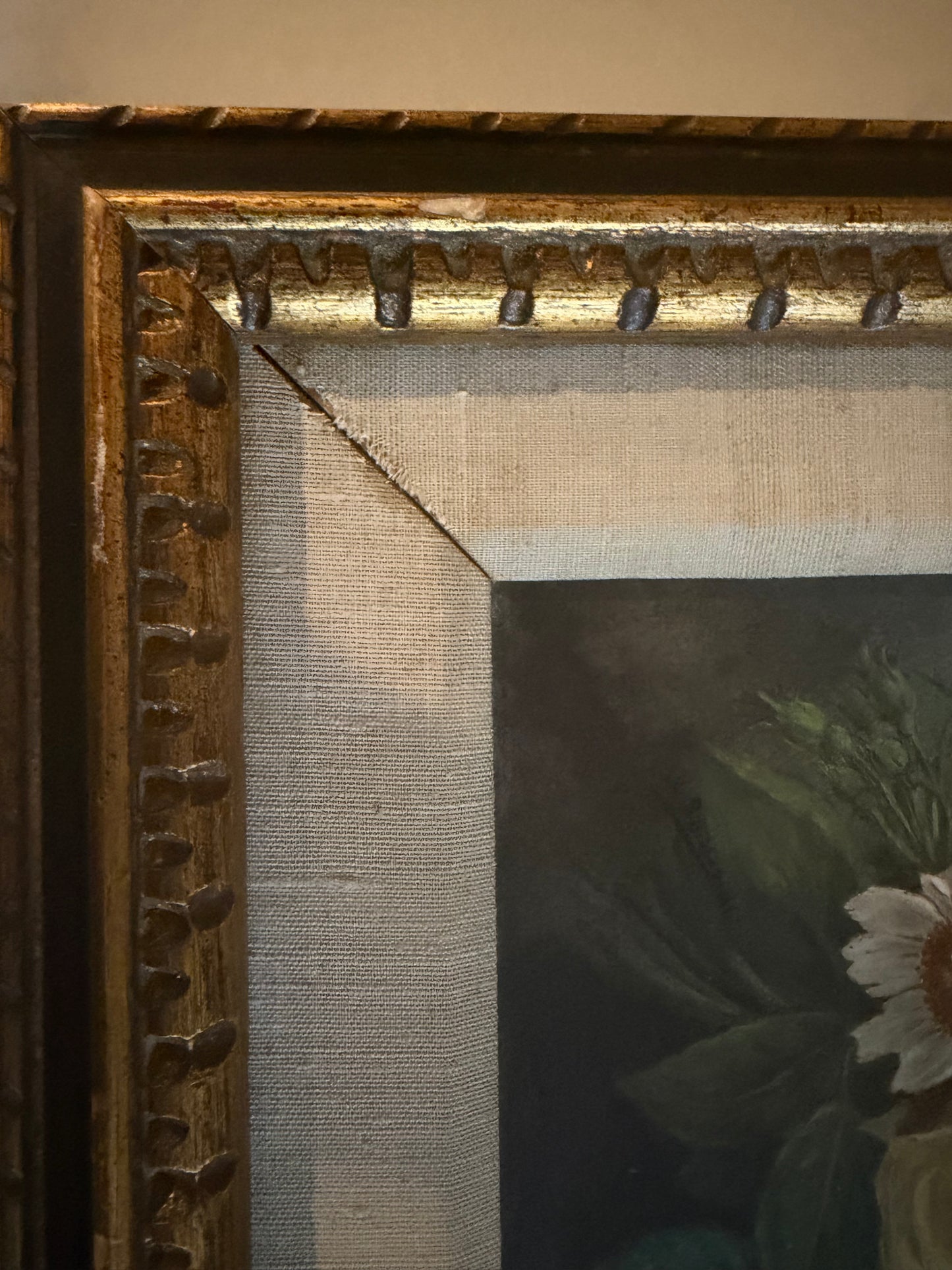 19th Century Signed Floral Still Life Painted On Porcelain by M. Barrose, dated 1883