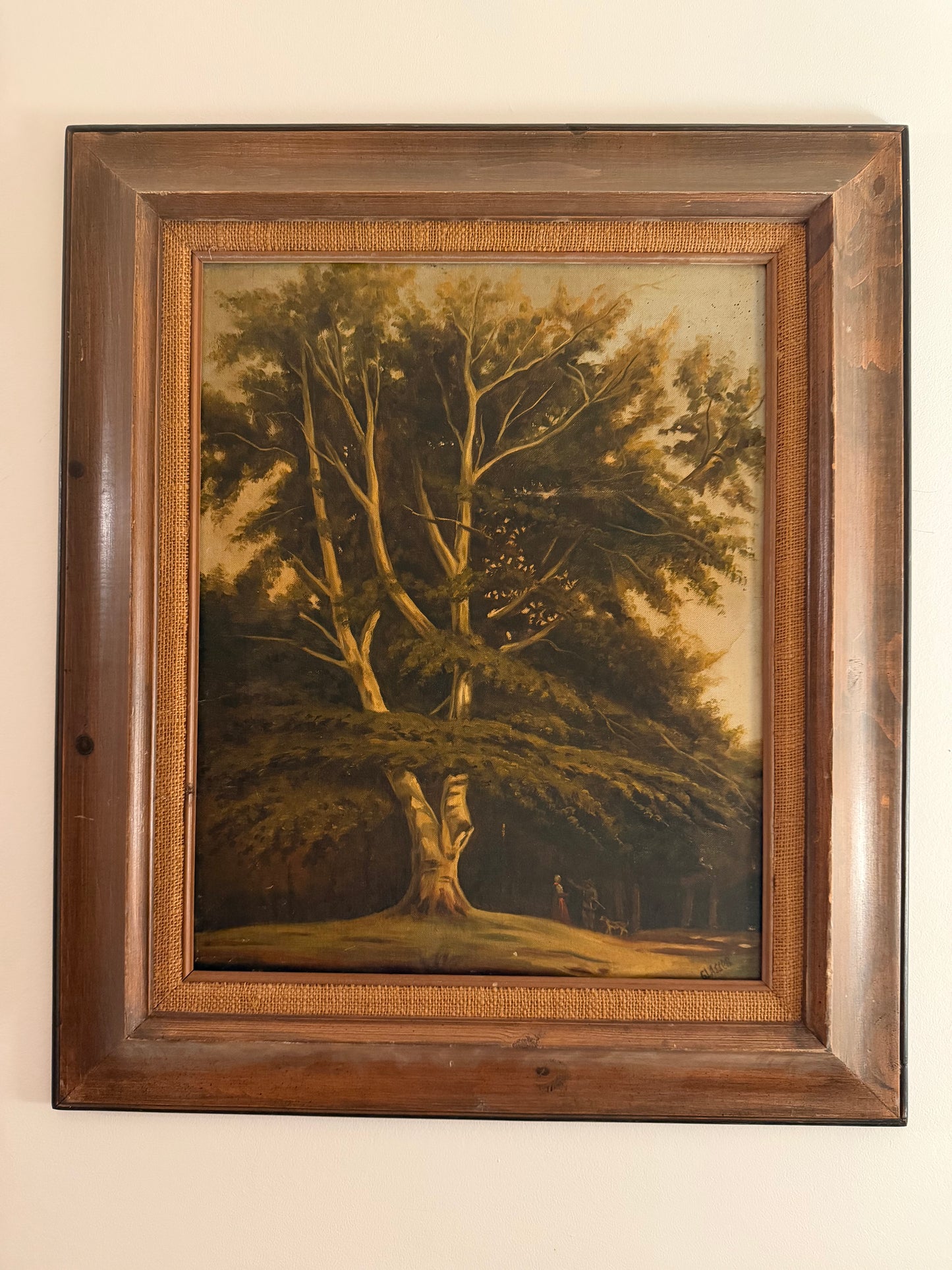 Early 20th Century American Landscape with Tree signed Glasser.