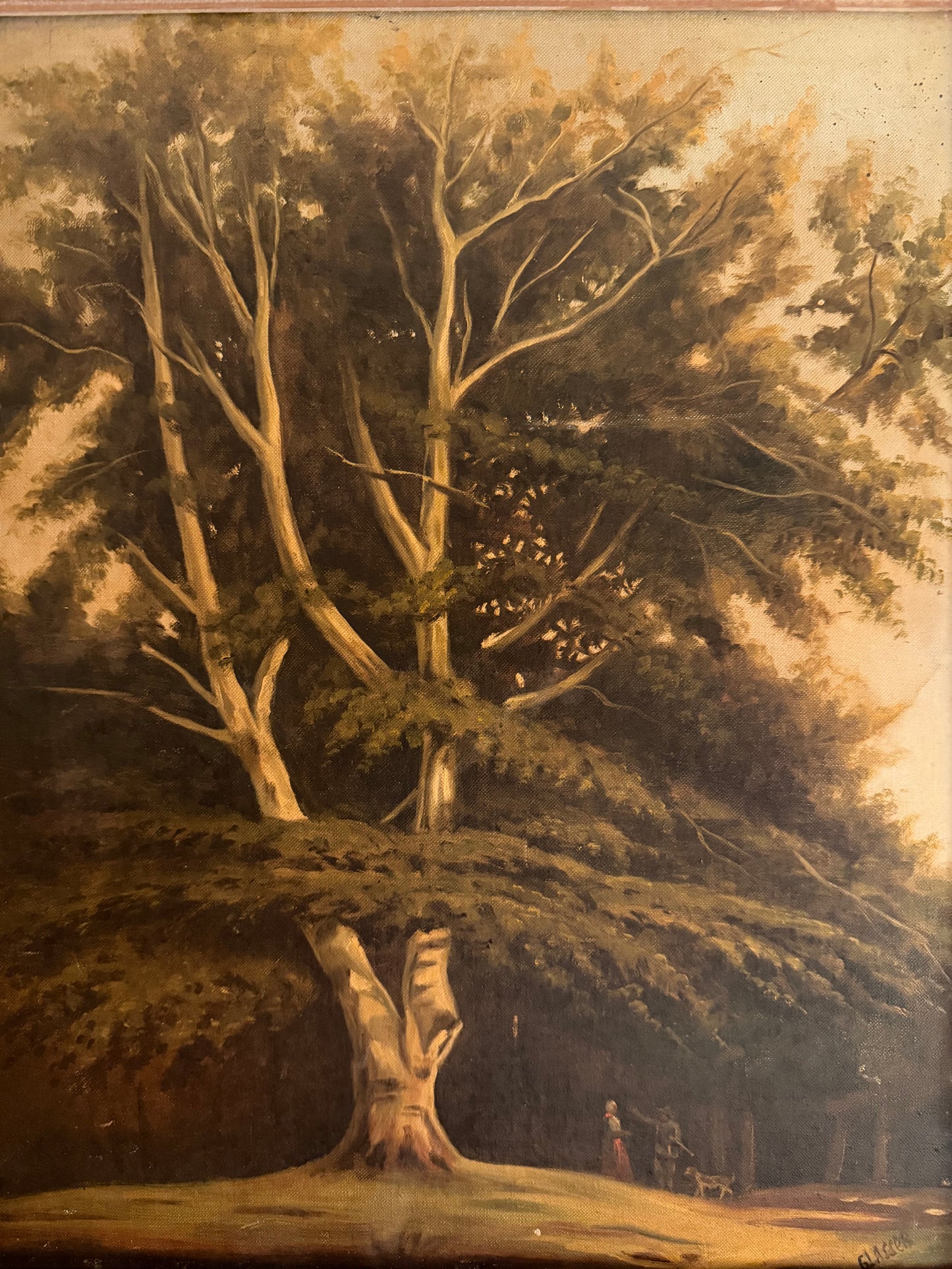 Early 20th Century American Landscape with Tree signed Glasser.