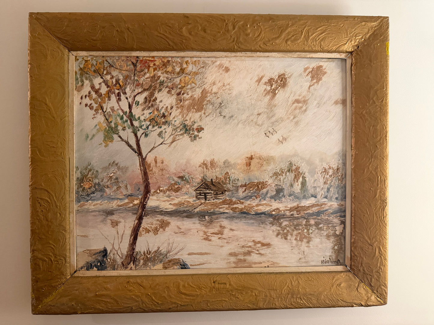 Early 20th Century American Impressionist Landscape Painting by Hitchcock