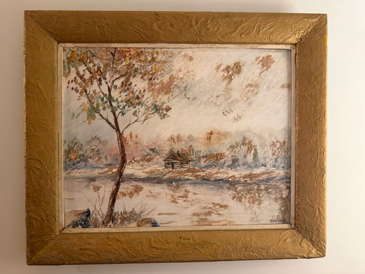 Early 20th Century American Impressionist Landscape Painting by Hitchcock
