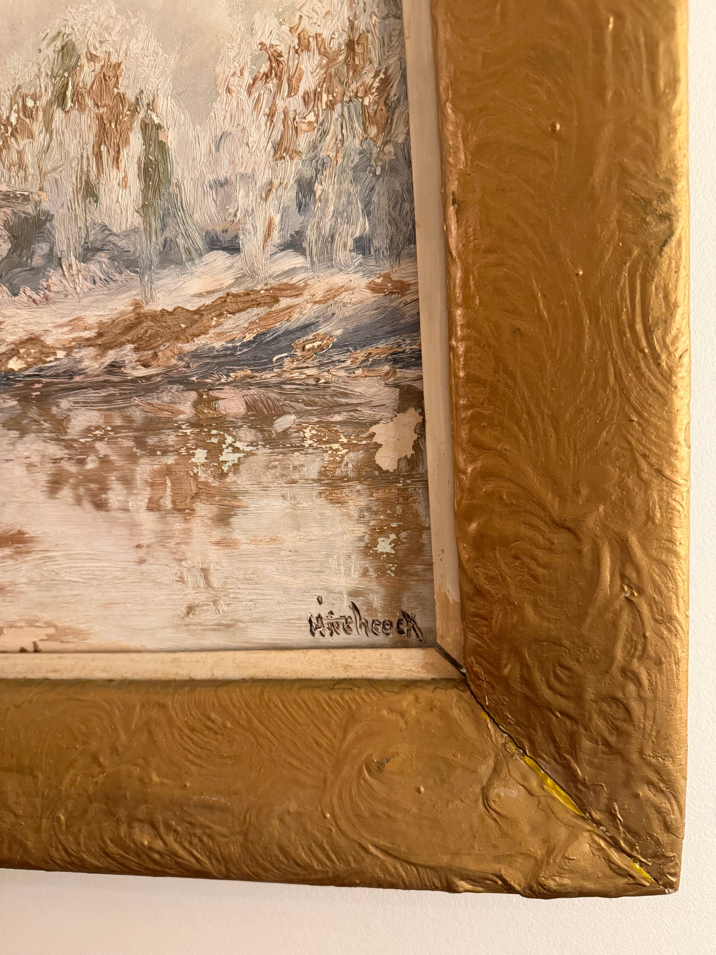 Early 20th Century American Impressionist Landscape Painting by Hitchcock