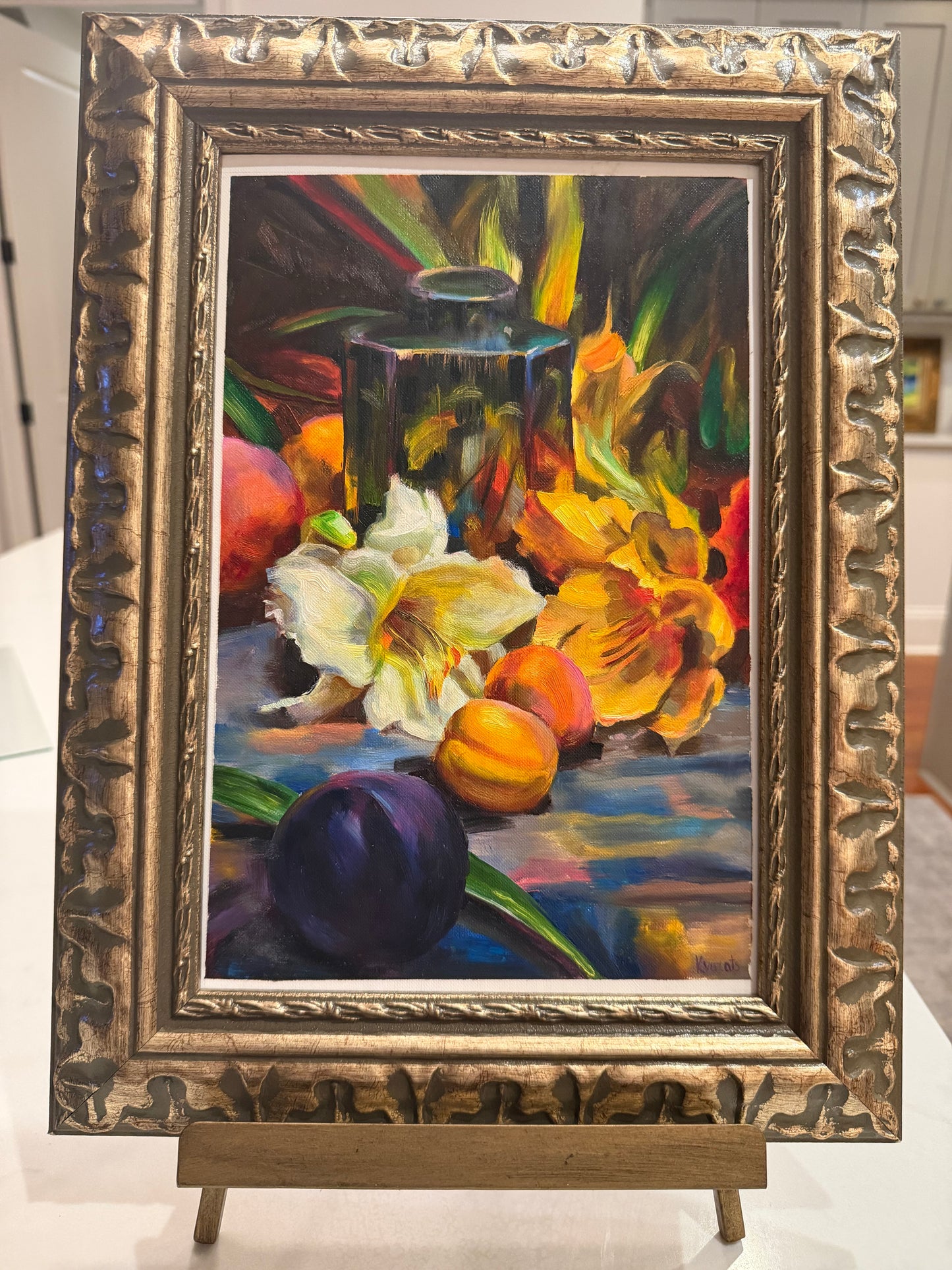 Still Life with Fruits and Flowers by Alina Kvaratshelia