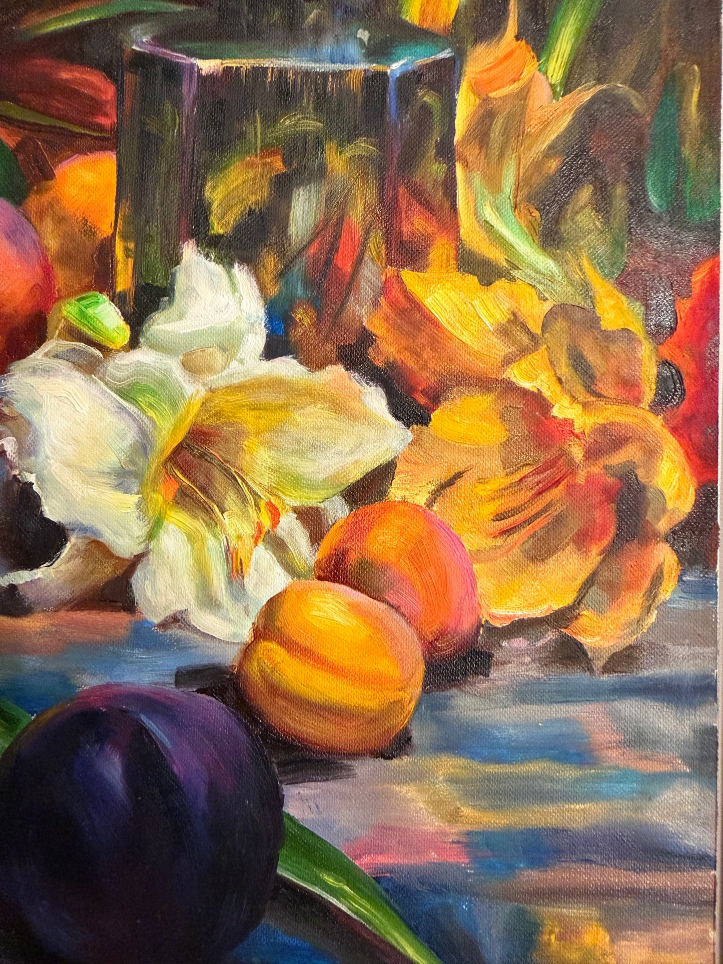 Still Life with Fruits and Flowers by Alina Kvaratshelia