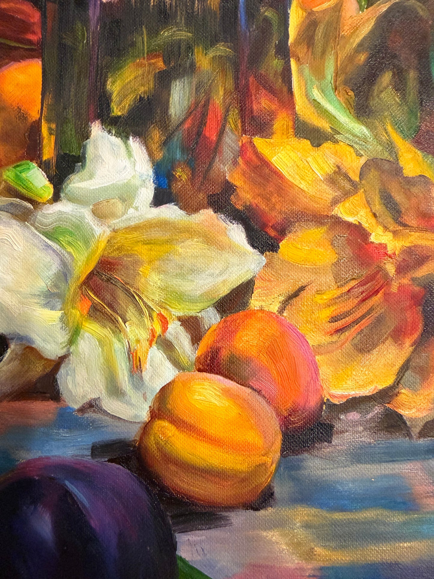 Still Life with Fruits and Flowers by Alina Kvaratshelia