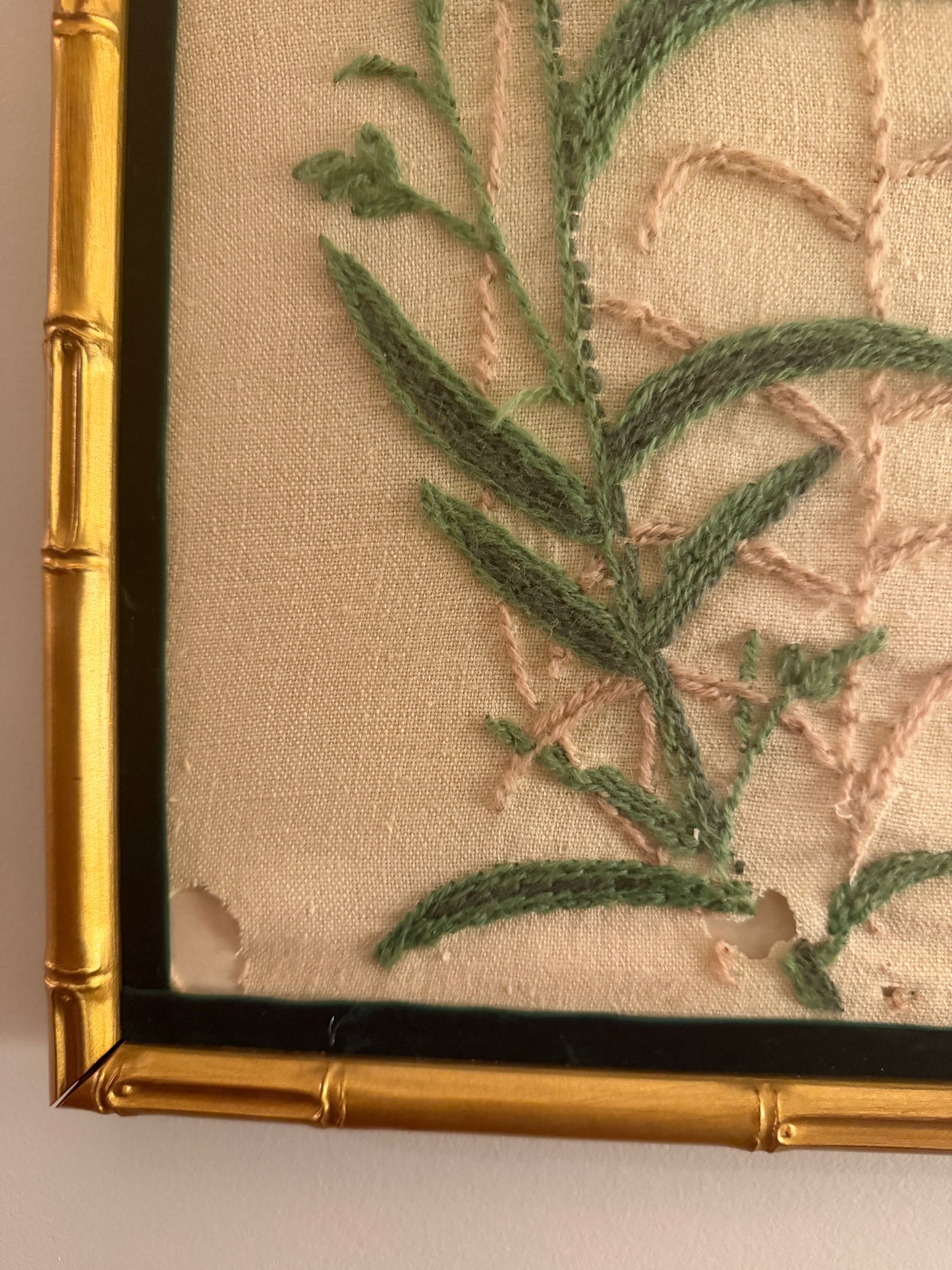 Unique Vintage Butterfly Embroidery Art