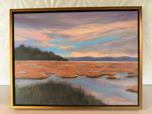 Beautiful Sunset on the Marsh by Mathilde Hoefer