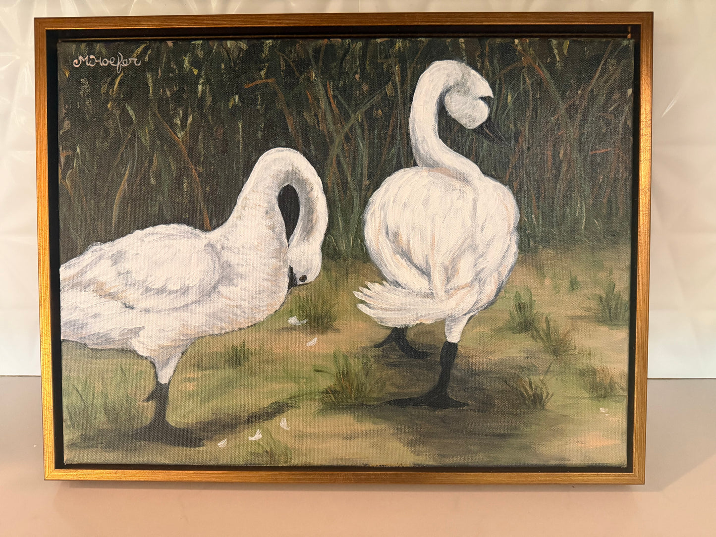 Elegant Swans by Mathilde Hoefer