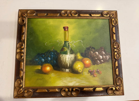 Still Life of Wine and Fruit by Vasquez