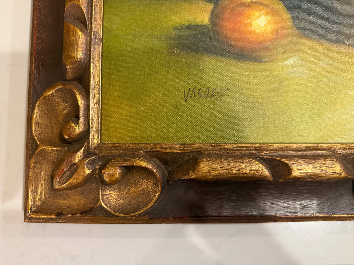 Still Life of Wine and Fruit by Vasquez