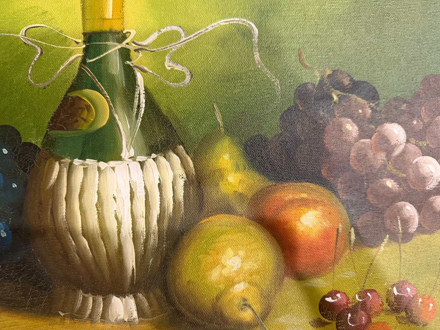 Still Life of Wine and Fruit by Vasquez