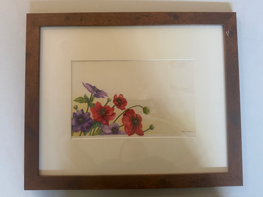 Vintage Floral Watercolor by Earl K Parker