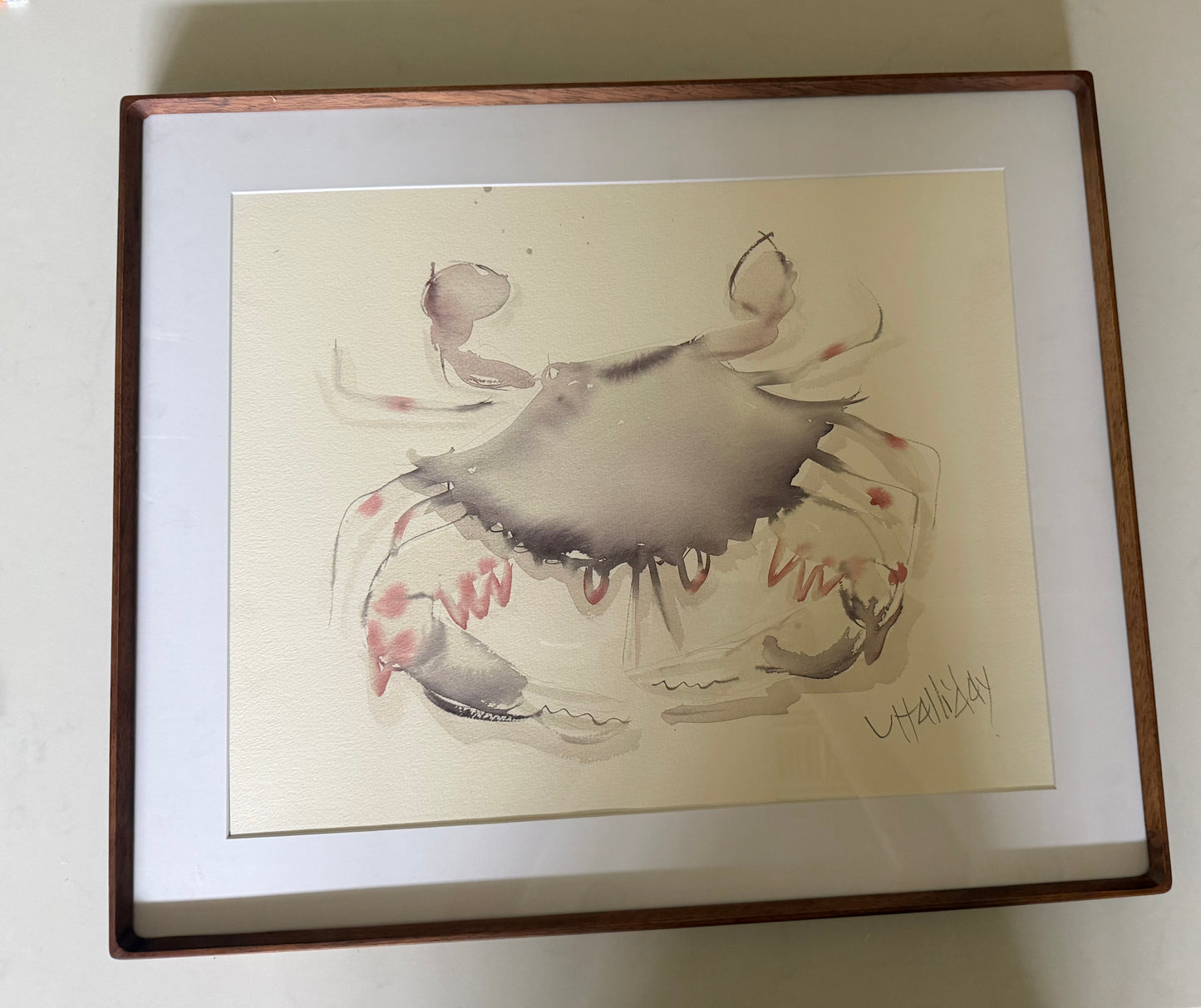 Watercolor of a Crab by John Halliday