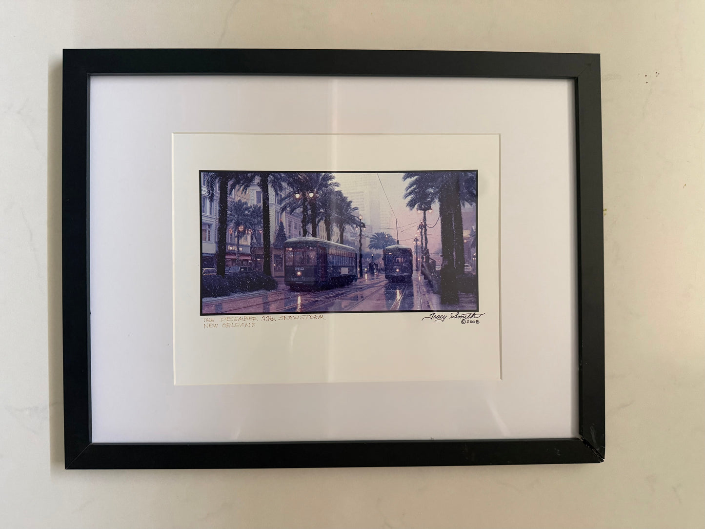 Streetcar in Snowstorm by Tracy Smith (1956-2012), signed