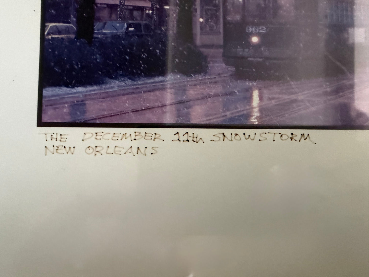 Streetcar in Snowstorm by Tracy Smith (1956-2012), signed