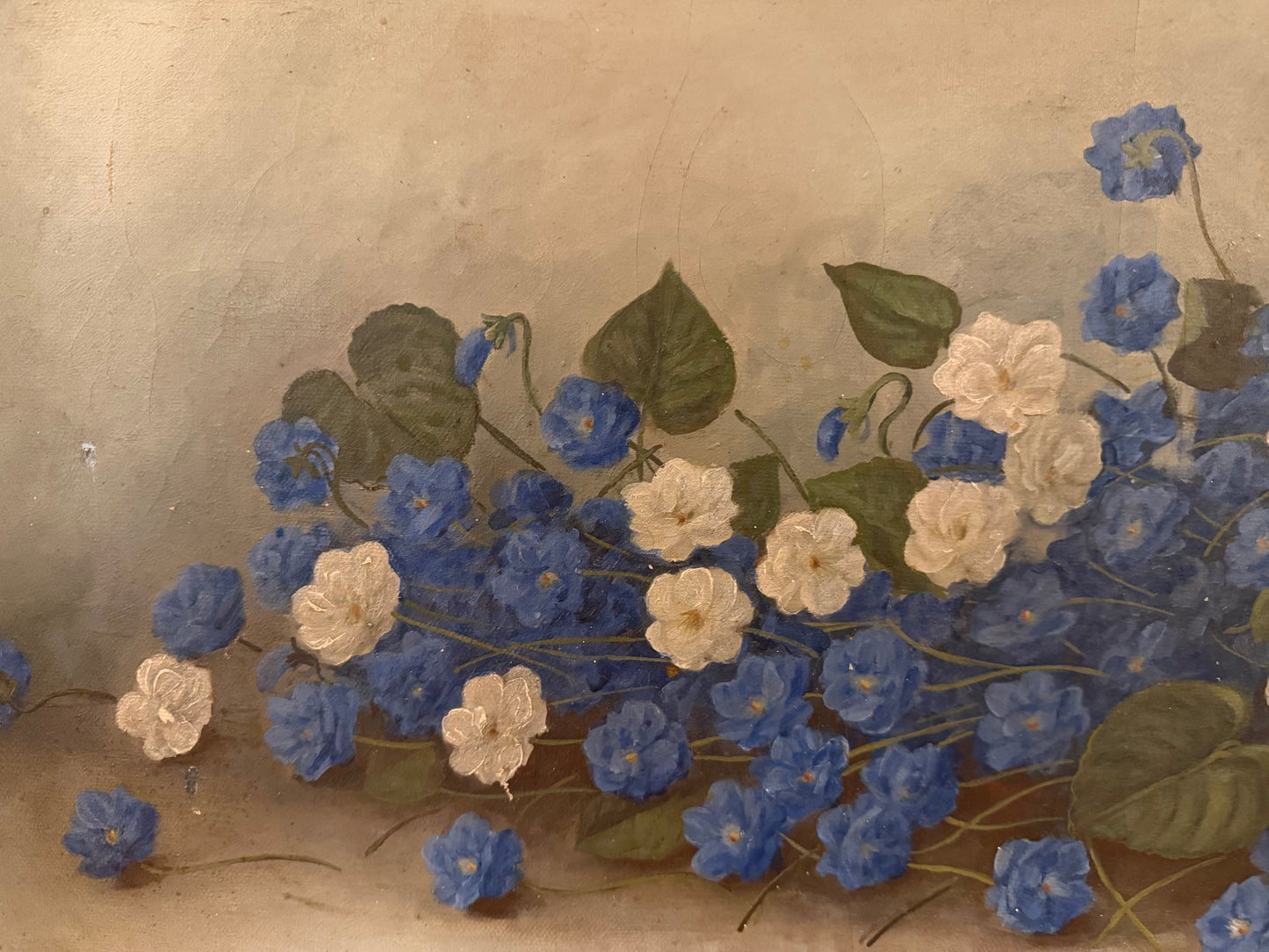 Antique Still-life Oil Painting of Flowers by M. Garland