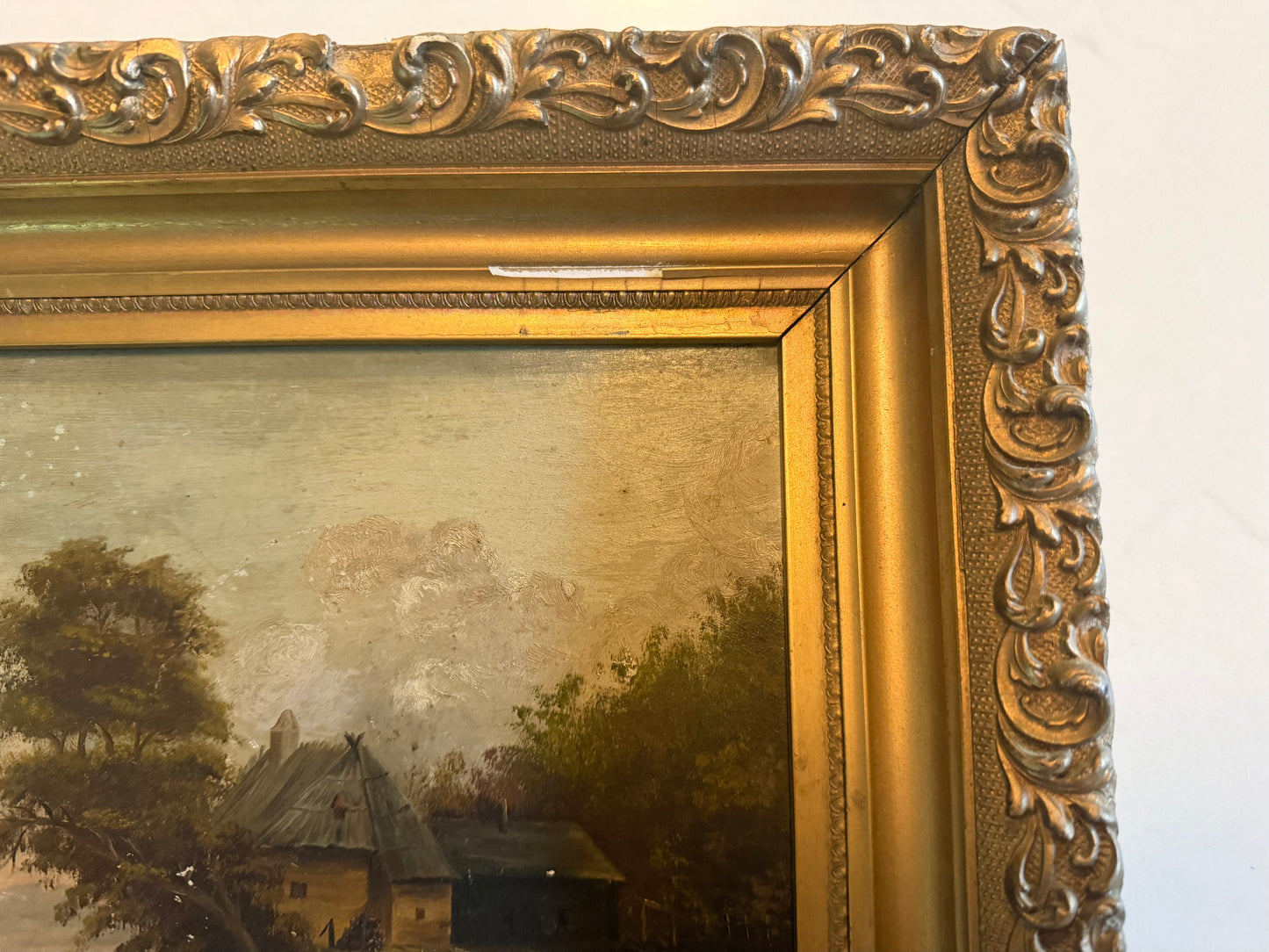 Antique Oil on Board “Mountain Landscape”