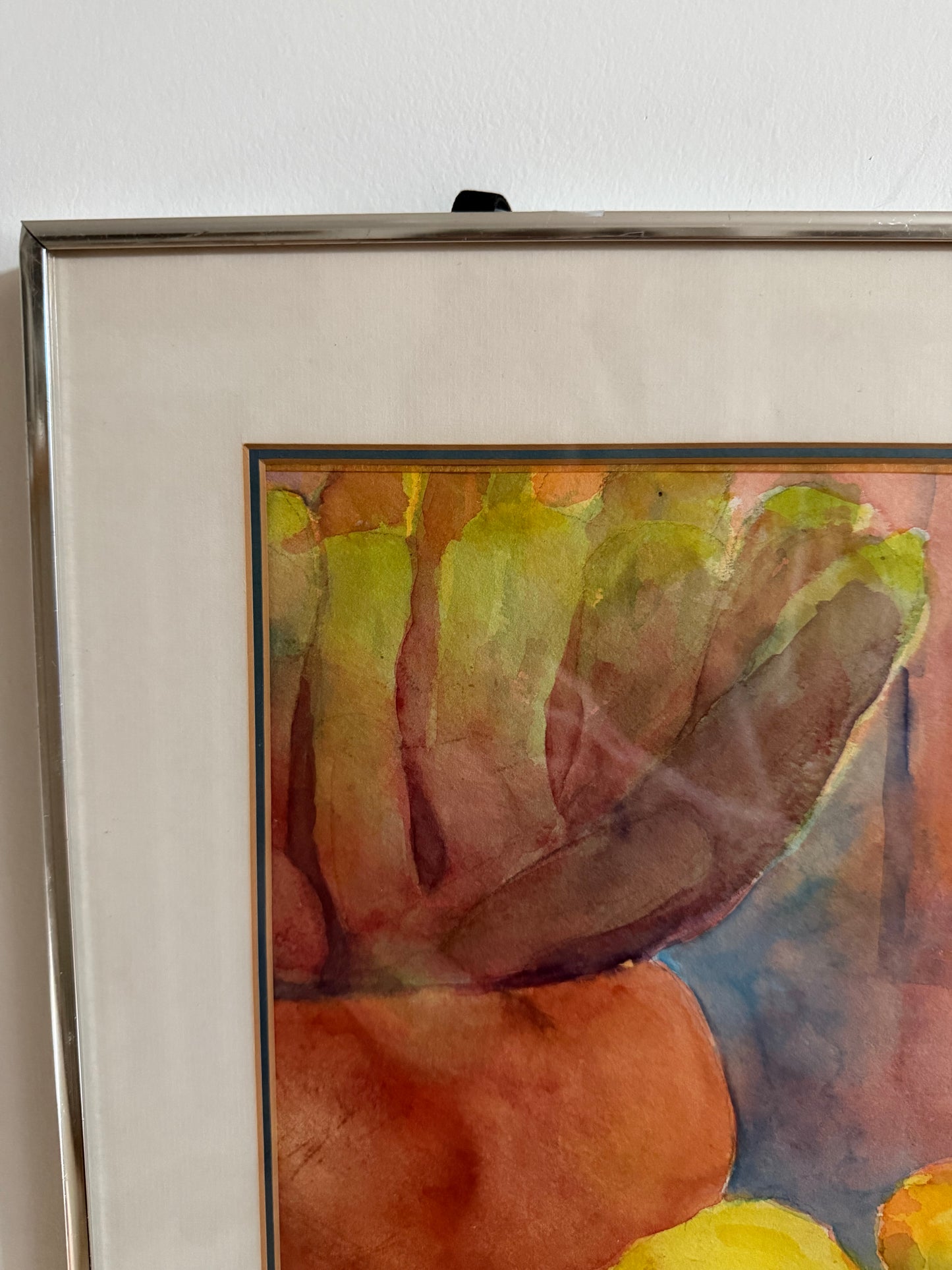 Still Life of Lemons with Cactus Water Color by Theresa Schlater