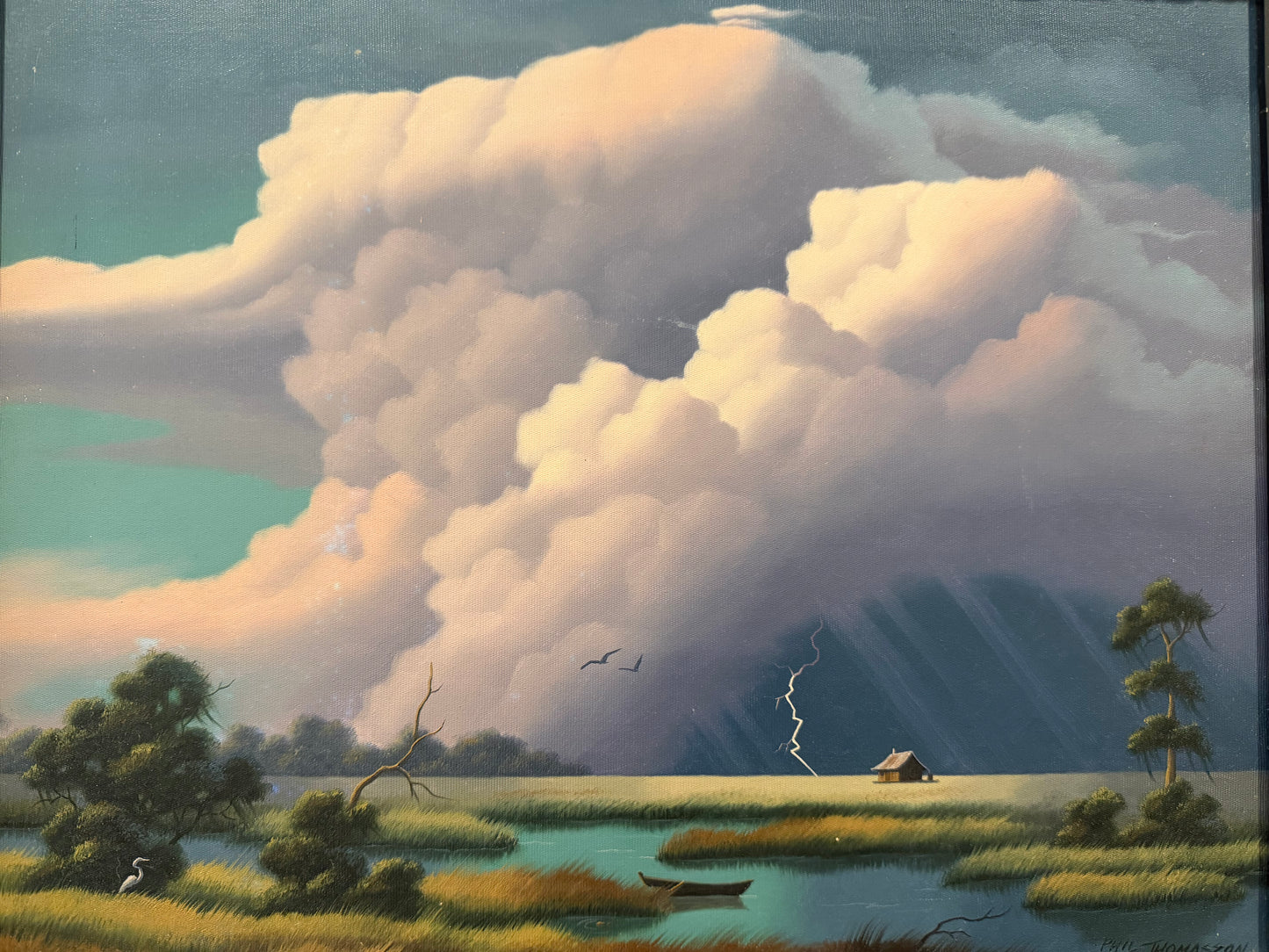 Nighttime Storm on the Swamp by Phil Thomasson