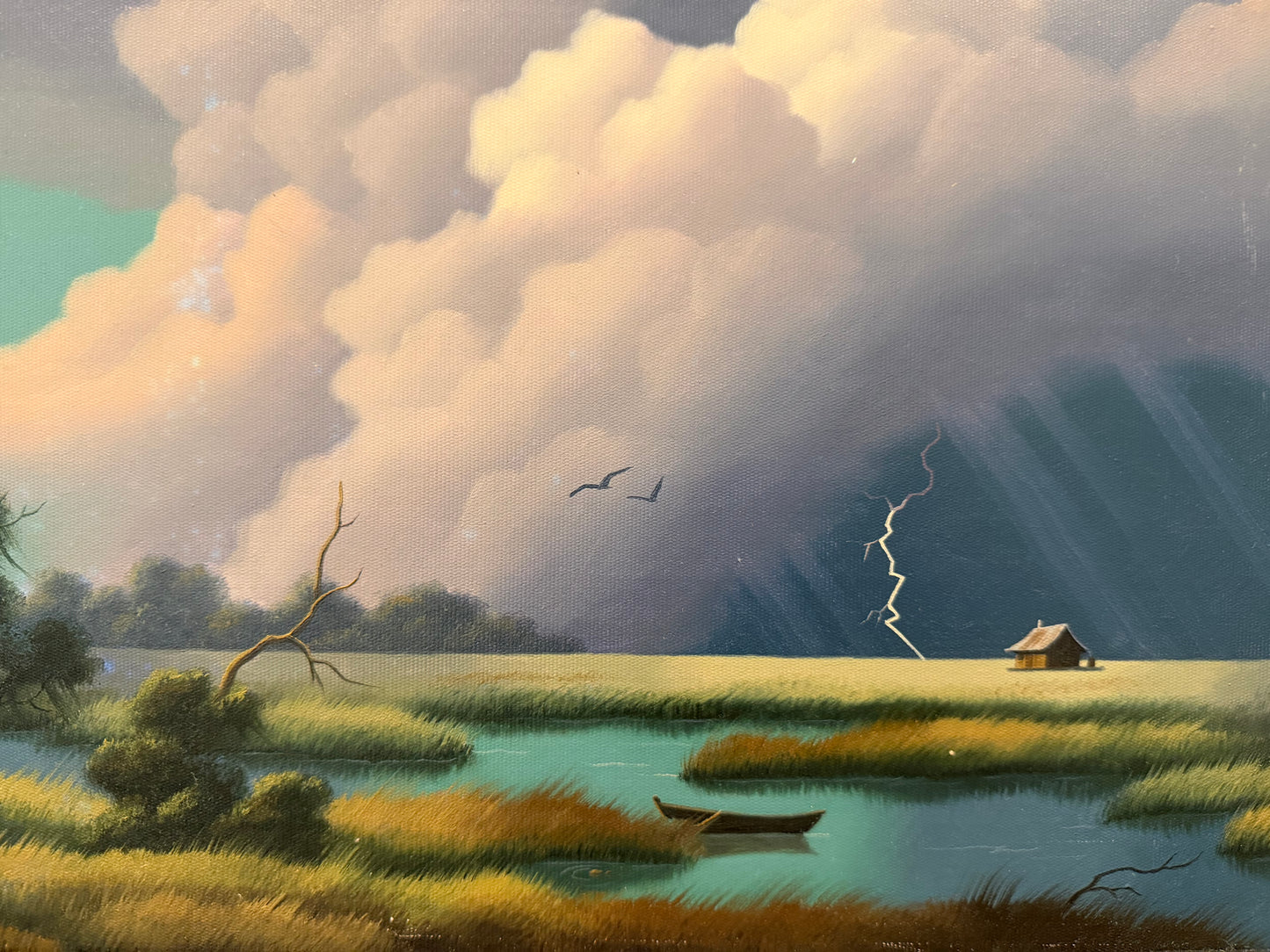 Nighttime Storm on the Swamp by Phil Thomasson